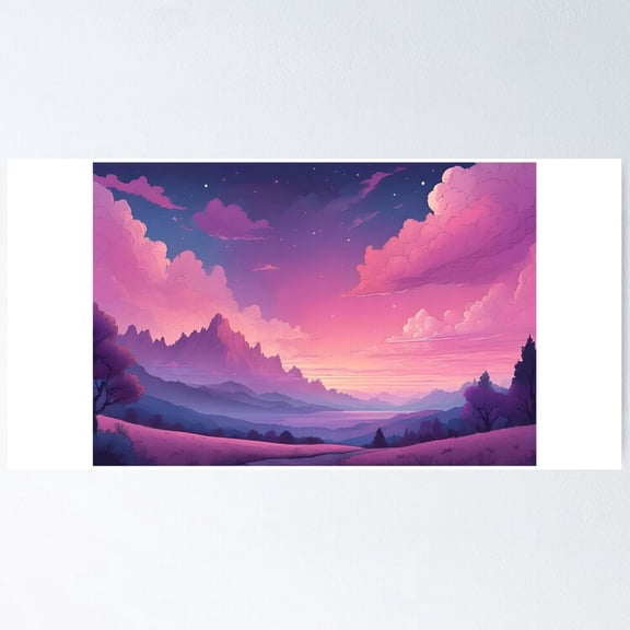 Poster Sky Clouds - No Framed, Vintage Wall Art, Trendy Retro Print, Positive Quote Poster, Room Decor, Wall Art, 8x12