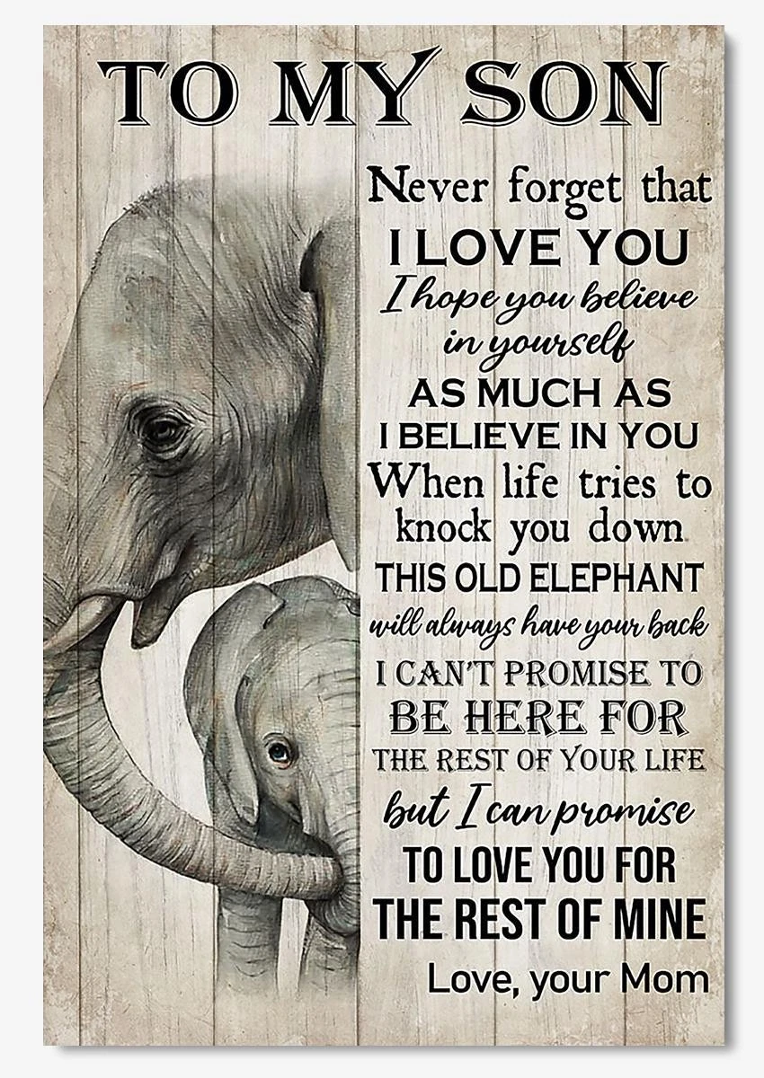 Poster To My Son Never Forget I Love You Inspiration Quote Wall Art ...