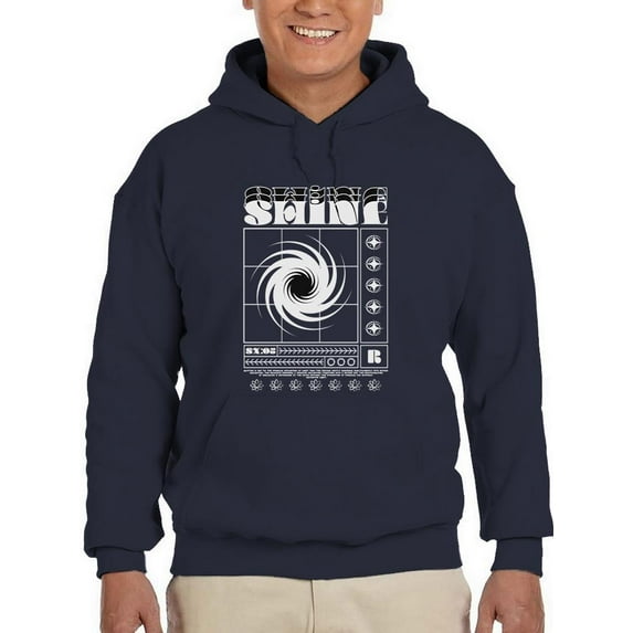 Poster Spiral Techno Style Hoodie Men -Image by Shutterstock, Male 3X-Large