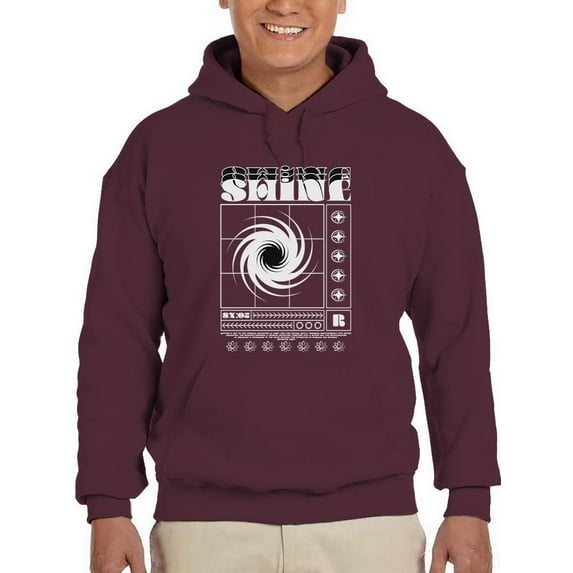 Poster Spiral Techno Style Hoodie Men -Image by Shutterstock, Male x-Large