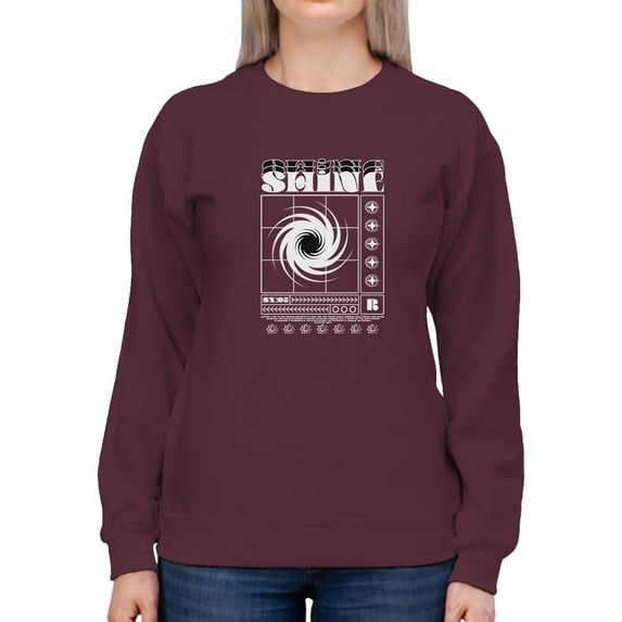 Poster Spiral Techno Style Sweatshirt Women -Image by Shutterstock, Female 3X-Large