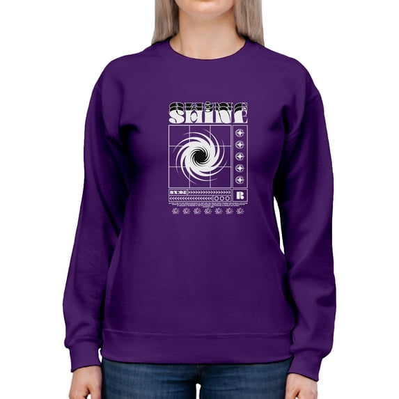 Poster Spiral Techno Style Sweatshirt Women -Image by Shutterstock, Female Large