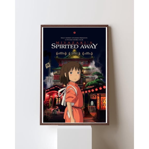 Poster Spirited Away 2001 Movie Poster, Studio Ghibli Anime Wall Art, Hayao Miyazaki Fantasy Print, Japanese Bathhouse Decor 8X12, UNFRAMED