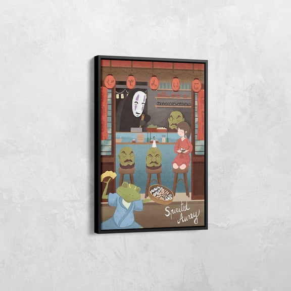 Poster Spirited Away Poster, Studio Ghibli Poster Wall Art, Anime Poster, Studio Ghibli Canvas, Anime Wall Art, Japanese Anime Fan Gift 8X12, UNFRAMED
