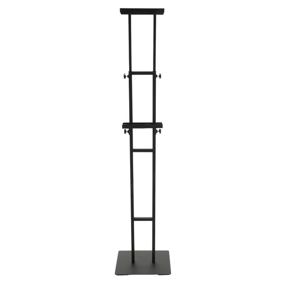 Poster Stand, Adjustable Height Up to 75", Double-Sided Heavy Duty Pedestal Sign Holder, Floor Standing Sign Holder Banner Stand with Shock-absorbing Base for Display, for Board and Foam, Black,