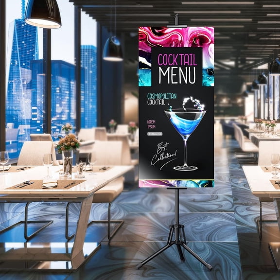 Poster Stand for Display, 80'' Adjustable Sign Stand Tripod, Retractable Poster Board Stand Double-Sided Banner Stand, Foldable Floor Standing Sign Holder Signage Stand with Portable Bag, 2 Pack