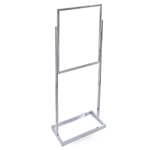 Poster Stand on Wide Base in SILVER