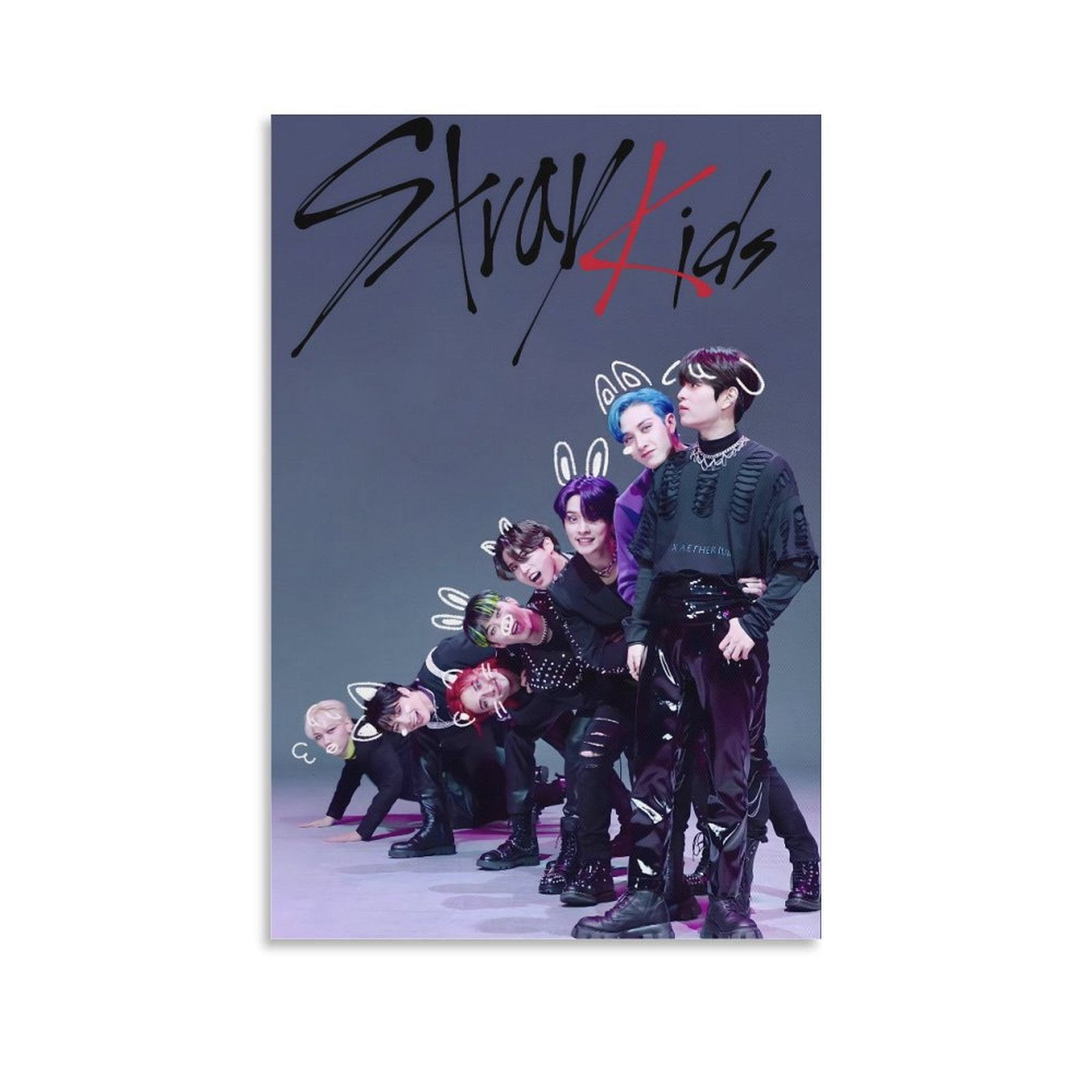 Poster Stray Kids Art Handsome Male Star Canvas Wall Art Poster ...