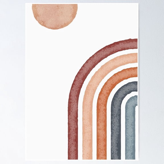 Poster Sunset - No Framed, Vintage Wall Art, Trendy Retro Print, Positive Quote Poster, Room Decor, Wall Art, 8x12