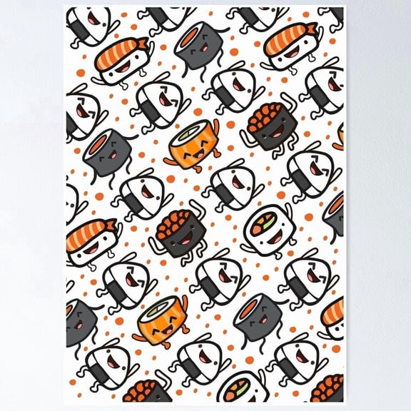 Poster Sushi Party Poster Vintage Wall Arthot Trend! , Poster Only
