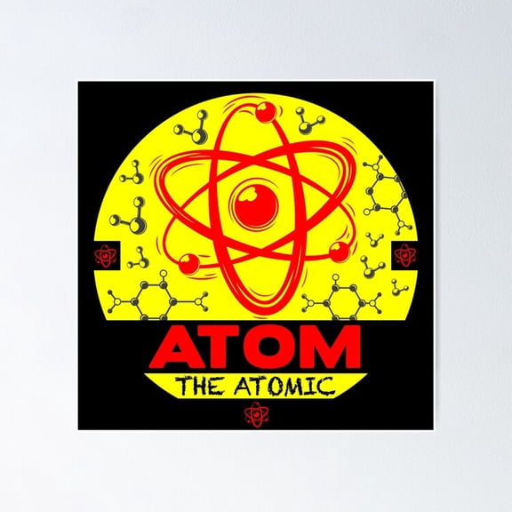 Poster The Atomic Atom Poster - No Framed, Vintage Wall Art, Hot Trend!, 12x18