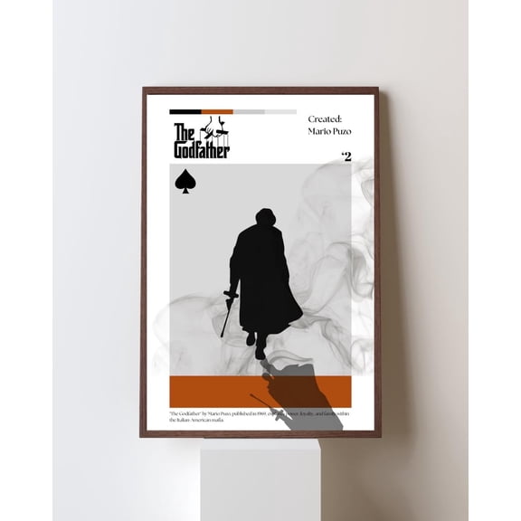 Poster The Godfather Movie Poster, Mafia Film Wall Art, Classic Crime Cinema Print, Minimalist Movie Poster 24X36, UNFRAMED
