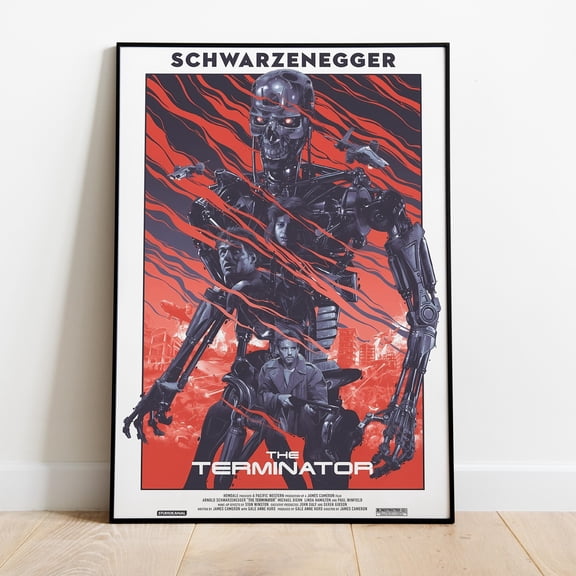 Poster The Terminator 1984 Poster, Frameless Wall Art & Print, Terminator Artwork, Movie Poster Gift WINXIE DECOR - 8X12, UNFRAMED