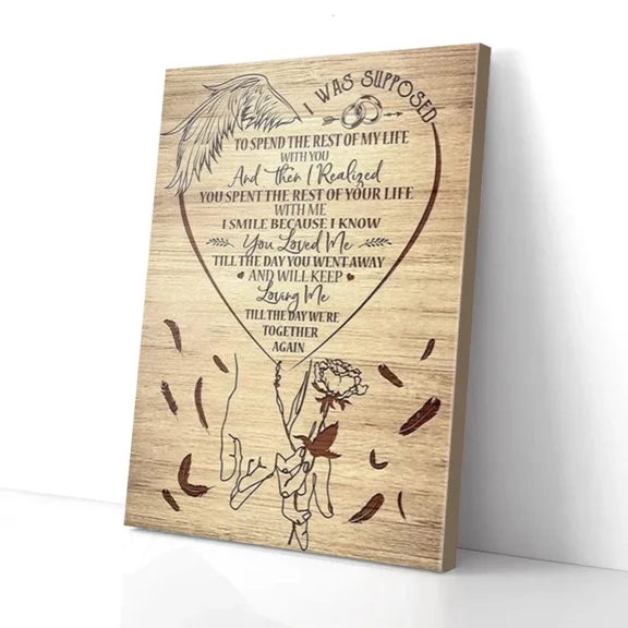 Poster Till Theay We'Re Together Again Heart Angel Wing- UNFRAMED Poster Prints, Wall Art For Home Decor Or Office - Great Gift Idea For Friends & Family, 12x18