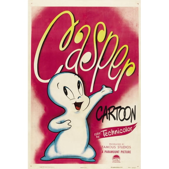 Poster Time Casper Mini Poster The Friendly Ghost 11inx17in Mini Poster 11x17 poster Color Category: Multi, Unframed, Ages: Adults, Rectangle
