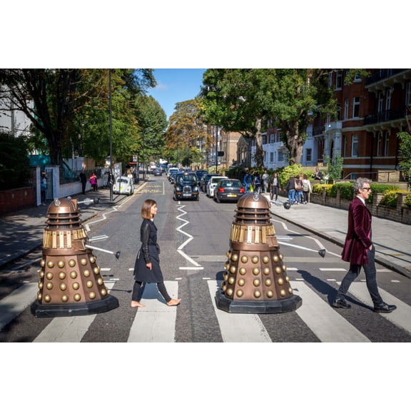 Poster Time Dr Who Abbey Road poster 24x36 24x36 Color Category: Multi, Unframed, Ages: Adults, Rectangle