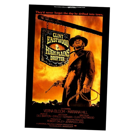 Poster Time High Plains Drifter Movie Poster 11inx17in Mini Poster 11x17 poster Color Category: Multi, Unframed, Ages: Adults