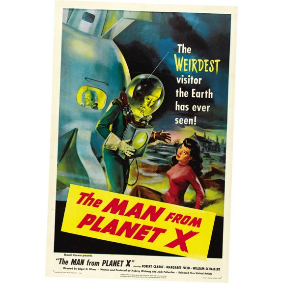 Poster Time Man From Planet X Movie Poster 11inx17in Mini Poster 11x17 poster Color Category: Multi, Unframed, Ages: Adults, Rectangle