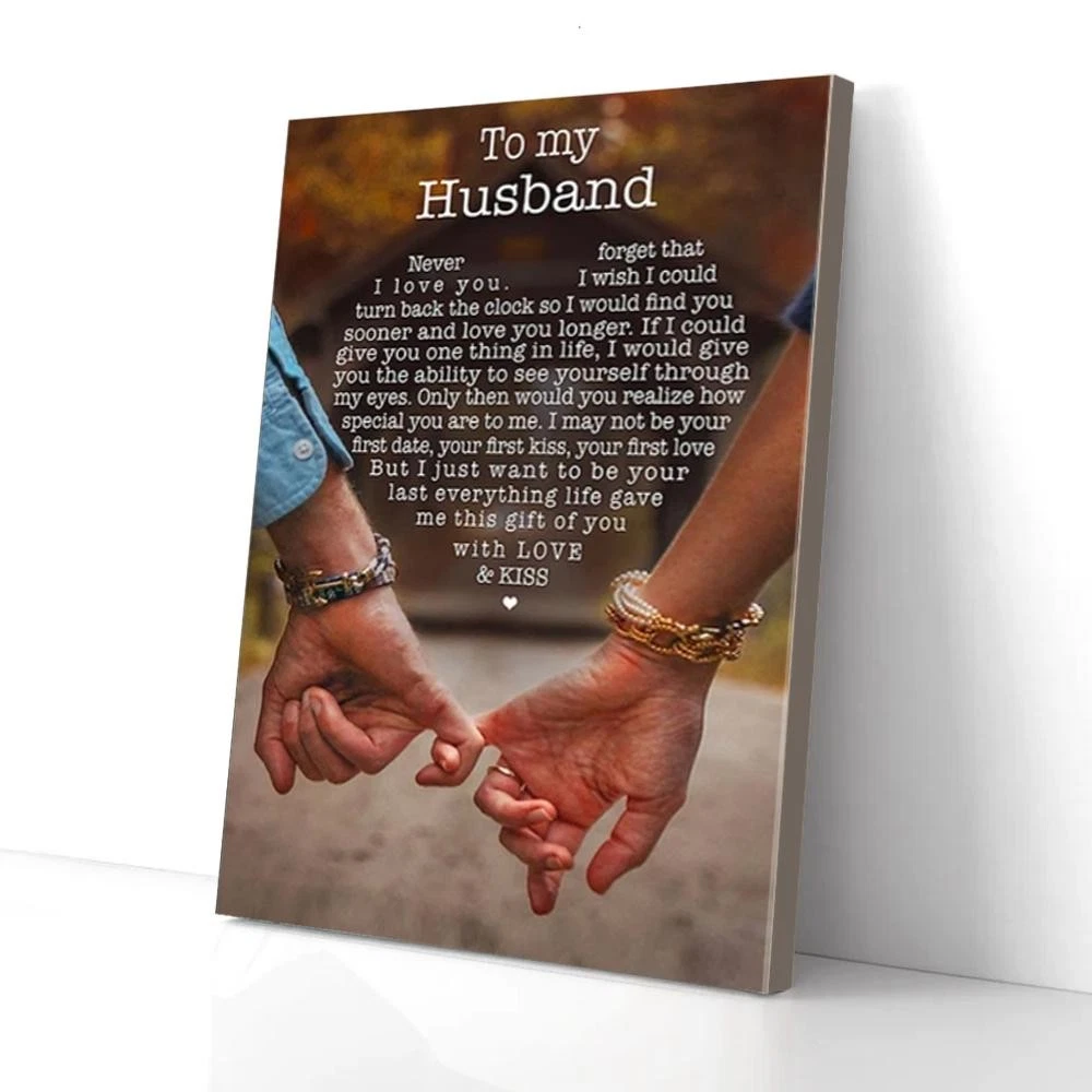 Poster To My Husband Promise Hand Couple, Wall Art, Unframed Prints For ...