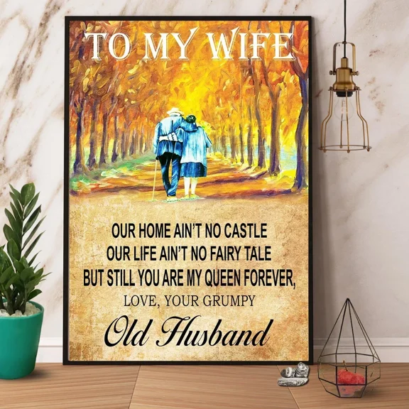 Poster To My Wife You Are My Queen Forever Satin, Wall Art Decor Wall Art, Unframed Prints For Home Or Office, Perfect Gift For Everyone, 8x12