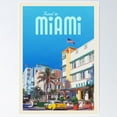 thumbnail image 1 of Poster Travel To Miami Wall Art, Unframed Prints For Home Or Office, Perfect Gift For Everyone, 8x12, 1 of 2