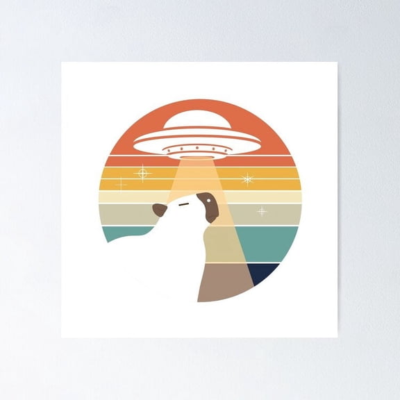 Poster Ufo Abduction Capybara Funny Vintage - No Framed, Vintage Wall Art, Trendy Retro Print, Positive Quote Poster, Room Decor, Wall Art, 12x18