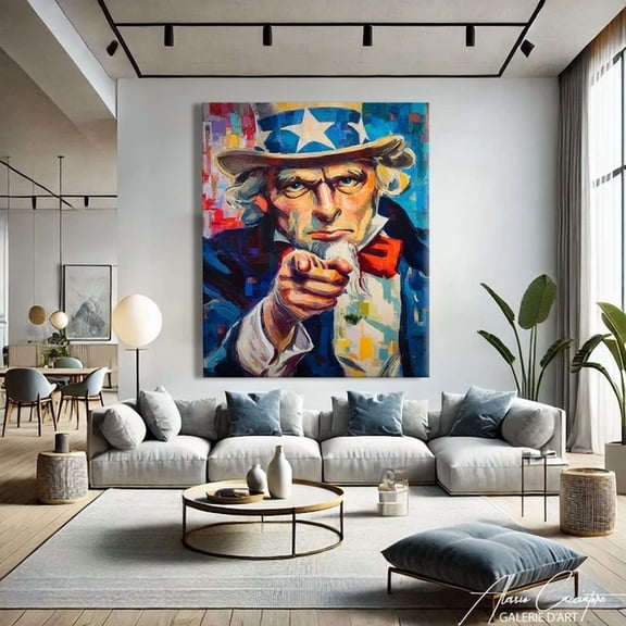 Poster Uncle Sam Wall Art Patriotic Home Decor Wall Usa Art Print Uncle Sam Home Decor