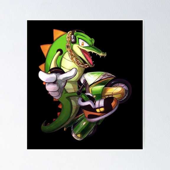 Poster Vector The Crocodile, - UNFRAMED PAPER POSTER, Home Decor