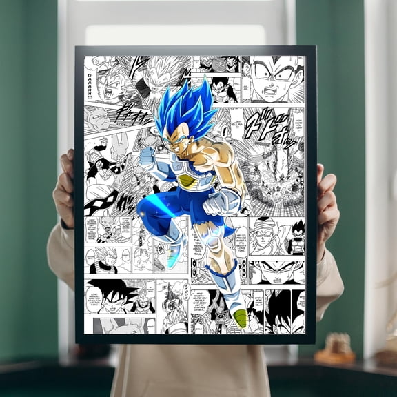 Poster Vegeta Manga Panel Poster | Anime Wall Art ) 8X12, UNFRAMED