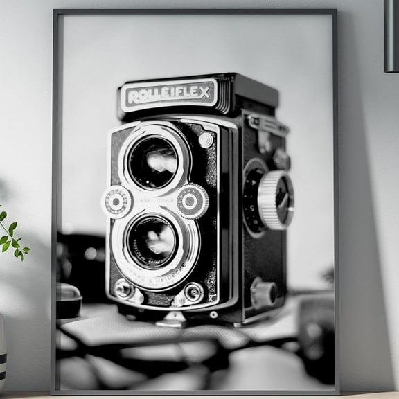 Poster Vintage Camera Poster, Wall Art, Poster Print, Wall Decor, Vintage Camera, Black And White, Photography, Retro Art, Classic Design - No Framed, Vintage Wall Art, Hot Trend!, 8x12
