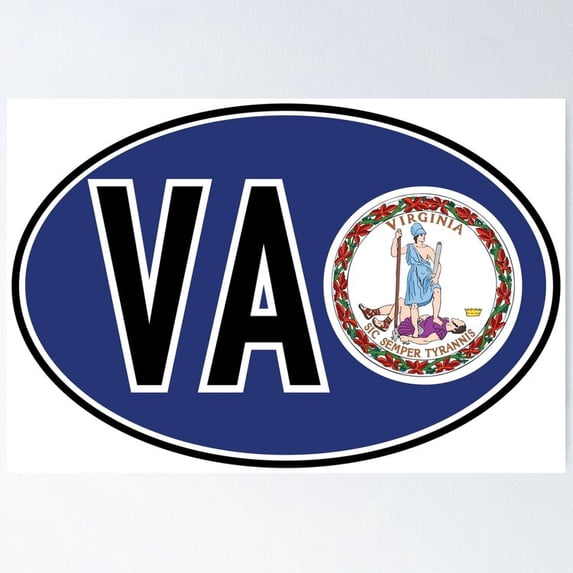 Poster Virginia Vehicle Registration Code - No Framed, Vintage Wall Art, Trendy Retro Print, Positive Quote Poster, Room Decor, Wall Art, 24x36