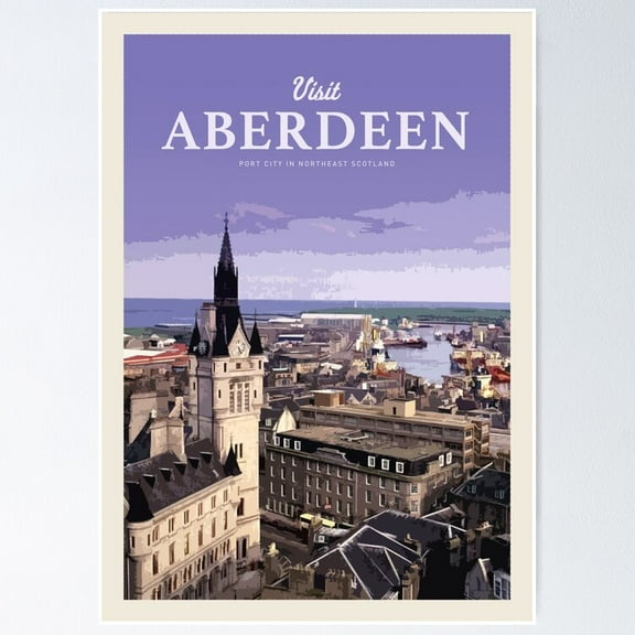 Poster Visit Aberdeen Wall Art, Unframed Prints For Home Or Office, Perfect Gift For Everyone, 24x36