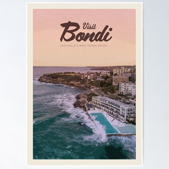 Poster Visit Bondi Wall Art, Unframed Prints For Home Or Office, Perfect Gift For Everyone, 8x12