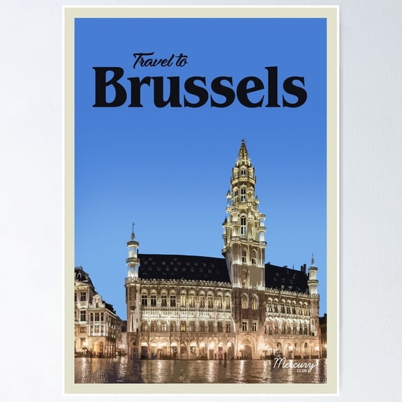 Poster Visit Brussels Wall Art, Unframed Prints For Home Or Office, Perfect Gift For Everyone, 12x18