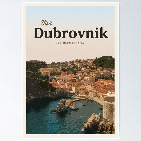 Poster Visit Dubrovnik Wall Artunframed Prints For Home Or Office Perfect Gift For Everyone , Poster Only