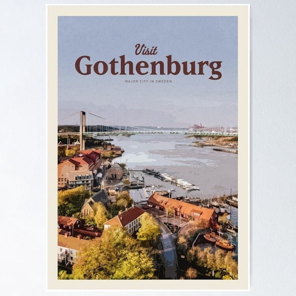 Poster Visit Gothenburg Wall Artunframed Prints For Home Or Office Perfect Gift For Everyone , Poster Print Only