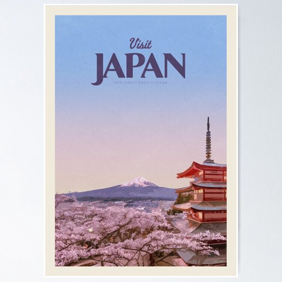Poster Visit Japan Wall Artunframed Prints For Home Or Office Perfect Gift For Everyone , Poster Print Only