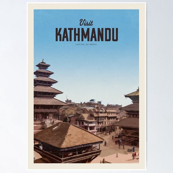 Poster Visit Kathmandu Wall Art, Unframed Prints For Home Or Office, Perfect Gift For Everyone, 24x36