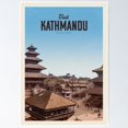 thumbnail image 1 of Poster Visit Kathmandu - No Framed, Vintage Wall Art, Trendy Retro Print, Positive Quote Poster, Room Decor, Wall Art, 12x18, 1 of 2