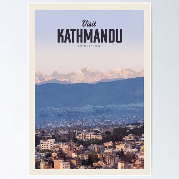 Poster Visit Kathmandu Wall Art, Unframed Prints For Home Or Office, Perfect Gift For Everyone, 24x36