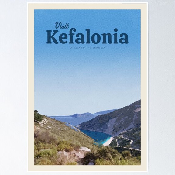 Poster Visit Kefalonia Wall Art, Prints For Home Or Office, Perfect Gift For Everyone, Poster Only