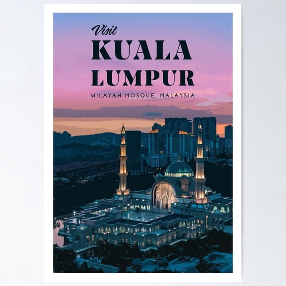 Poster Visit Kuala Lumpur Wall Art, Unframed Prints For Home Or Office, Perfect Gift For Everyone, 8x12