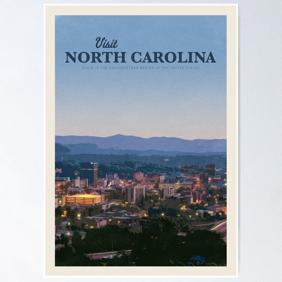 Poster Visit North Carolina Wall Art, Unframed Prints For Home Or Office, Perfect Gift For Everyone, 8x12