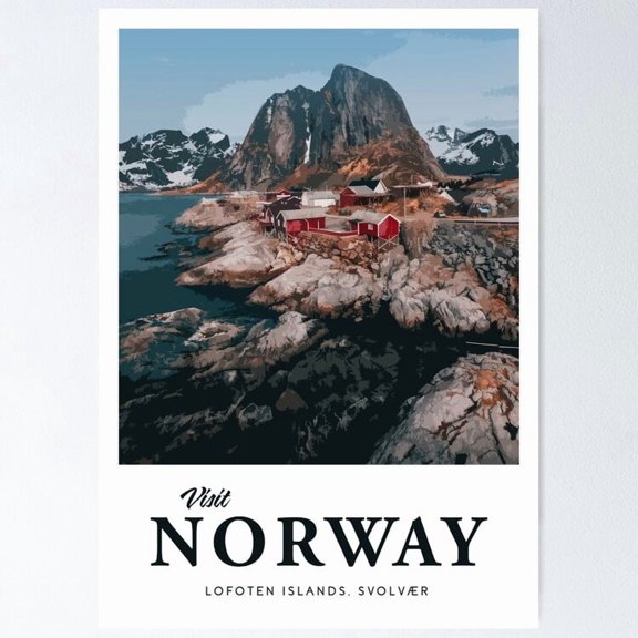 Poster Visit Norway Wall Artunframed Prints For Home Or Office Perfect Gift For Everyone, Poster Only