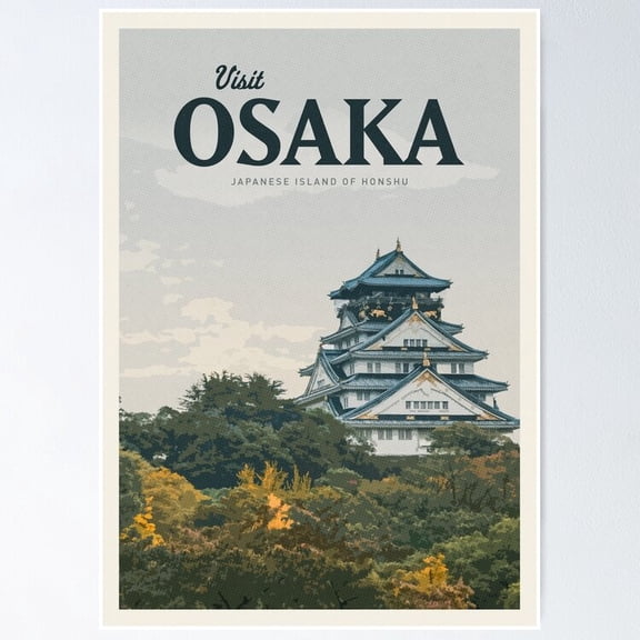 Poster Visit Osaka Wall Art, Unframed Prints For Home Or Office, Perfect Gift For Everyone, 8x12