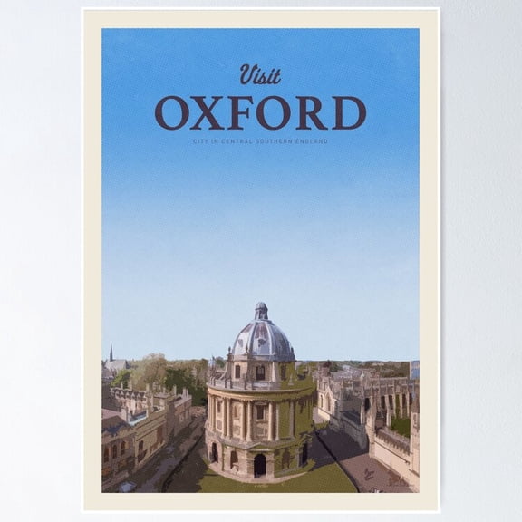 Poster Visit Oxford Wall Artunframed Prints For Home Or Office Perfect Gift For Everyone , Poster Print Only