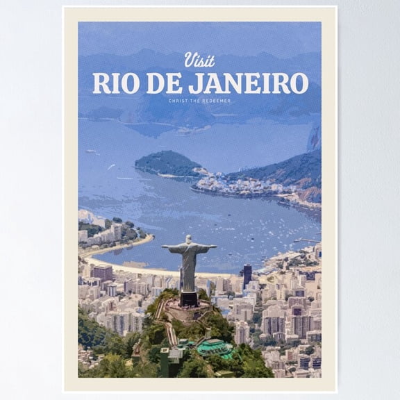 Poster Visit Rio De Janeiro Wall Art, Unframed Prints For Home Or Office, Perfect Gift For Everyone, 12x18