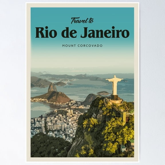 Poster Visit Rio Wall Art, Unframed Prints For Home Or Office, Perfect Gift For Everyone, 12x18