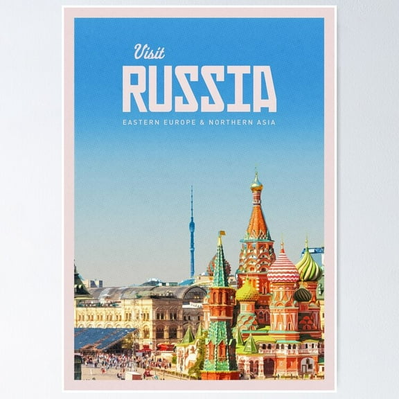 Poster Visit Russia Wall Art, Unframed Prints For Home Or Office, Perfect Gift For Everyone, 12x18