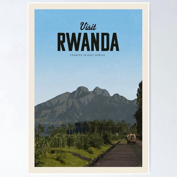Poster Visit Rwanda Wall Artunframed Prints For Home Or Office Perfect Gift For Everyone , Poster Only